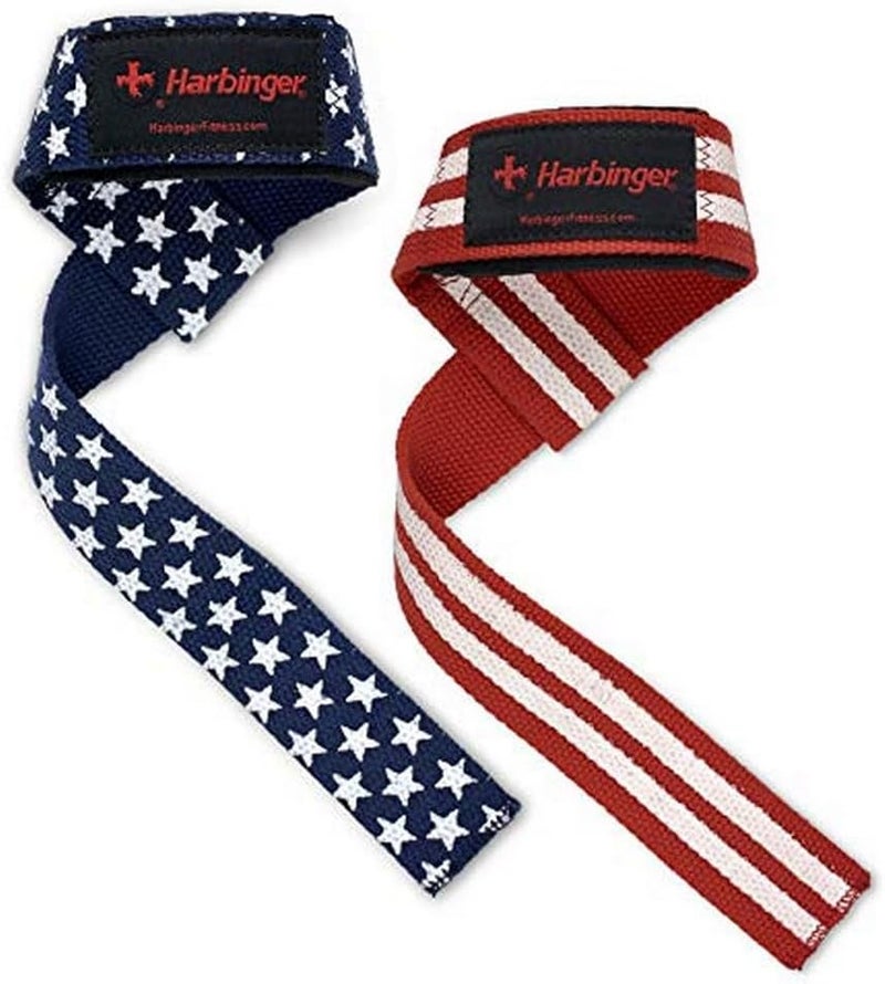 Harbinger أحزمة رفع قطنية مبطنة - وسائد معصم نيونتيك ناعمة وداعمة - طول 21.5 بوصة، عرض 1.5 بوصة - حواف معززة وخياطة ثقيلة - cushions المعصمين لدعم الرفع - Image 1